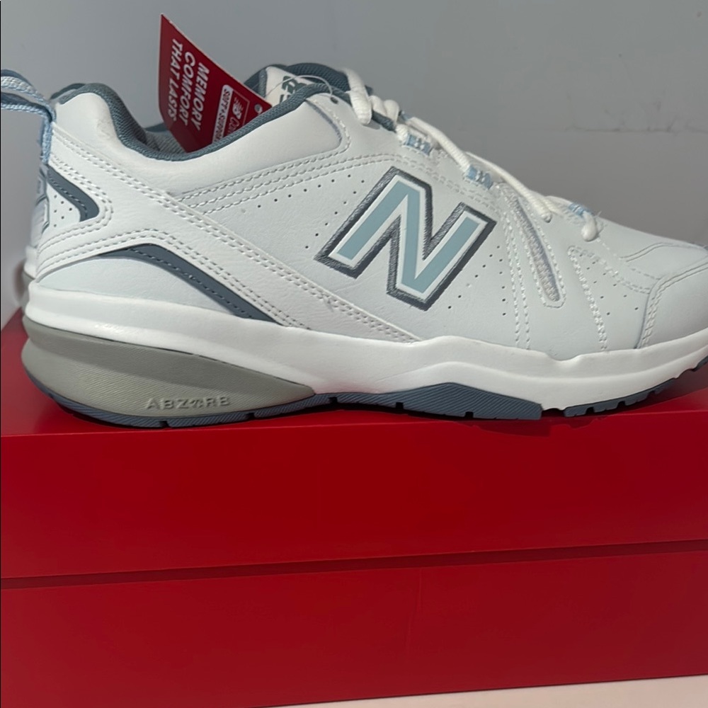 New Balance White and Gray Sneakers